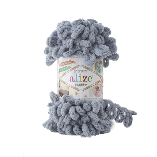 Alize Puffy 428 tmavě šedá