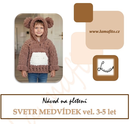 Medvědí svetr vel. 3-5 let - návod