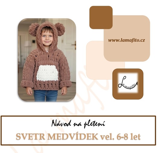 Medvědí svetr vel. 6-8 let - návod