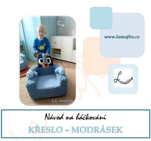 Modrásek křesílko -návod-