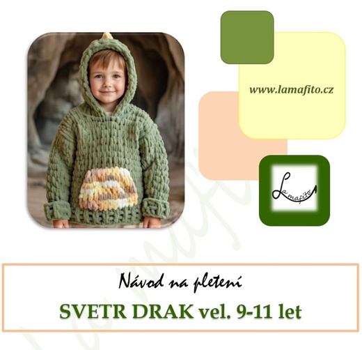 Dračí svetr vel. 9-11 let-návod