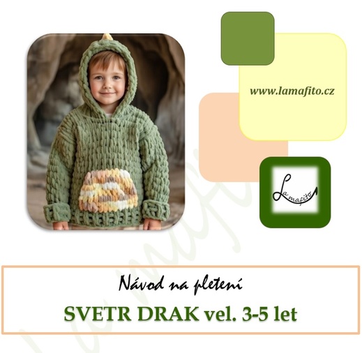 Dračí svetr vel. 3-5 let - návod