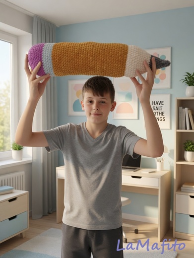 Háčkovaná tužka, která se nevleze do pouzdra